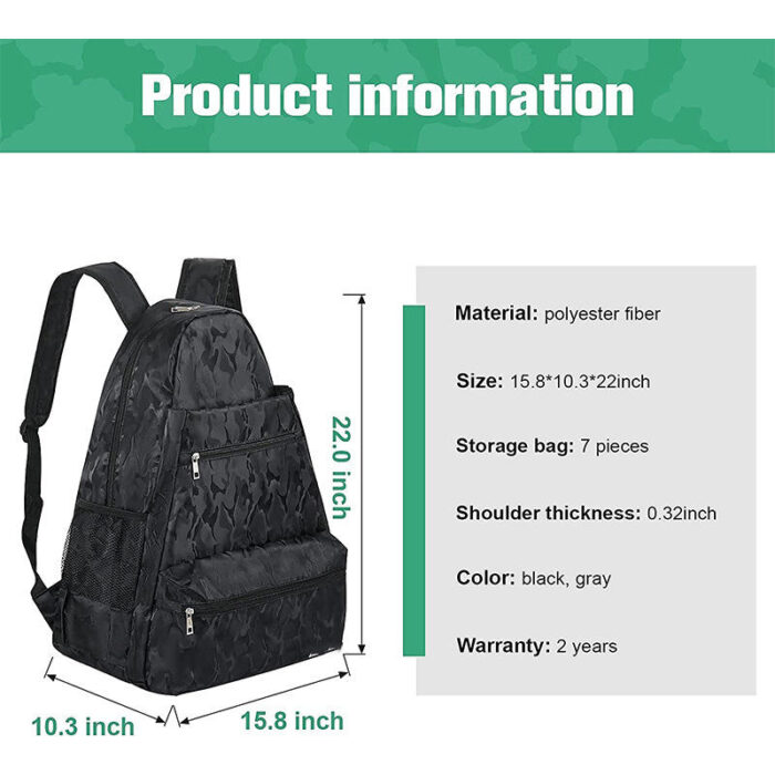Custom Large Durable Sport Ball Racket Backpack for Outdoor