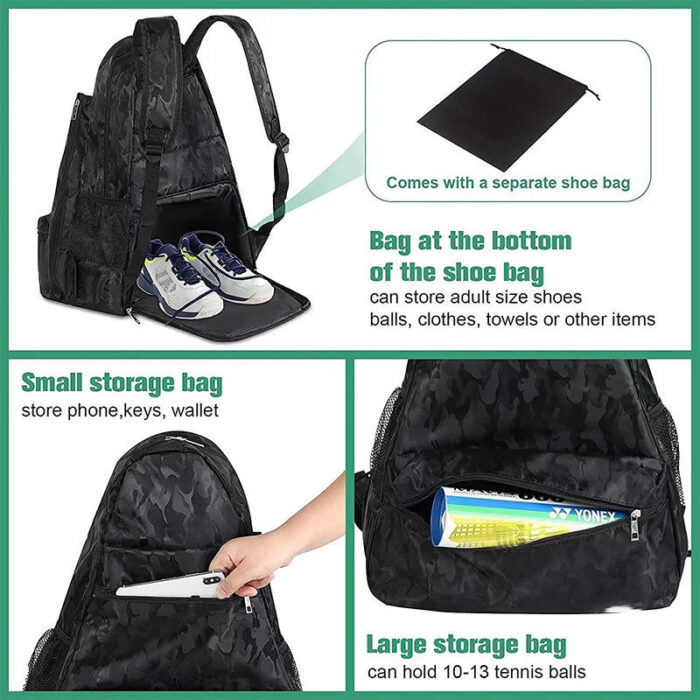 Custom Large Durable Sport Ball Racket Backpack for Outdoor