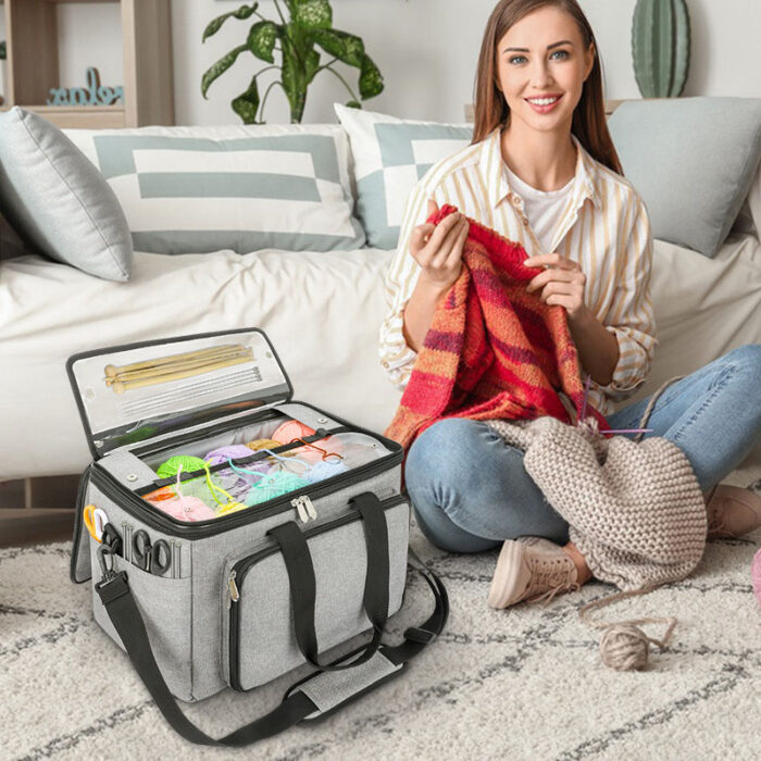 Custom Knitting Organizer Bag for Yarn Storage