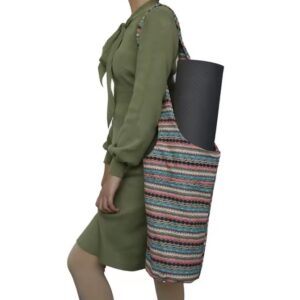 Ethnic Yoga Mat Storage Bag model show