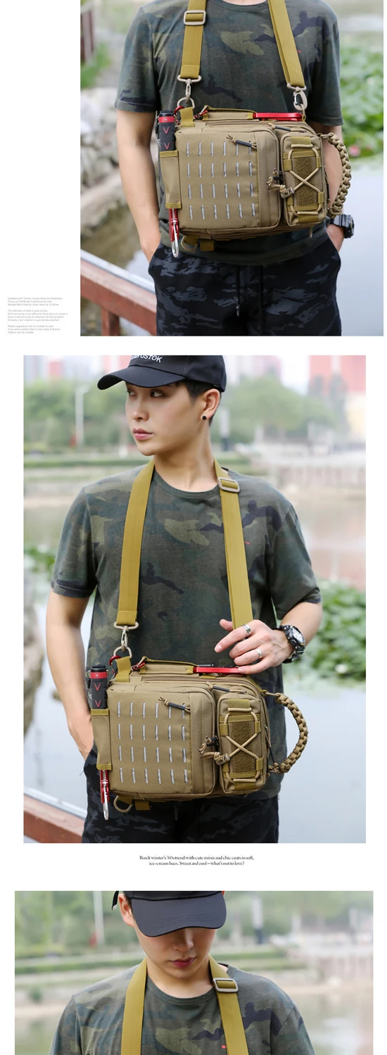 20L Large Storage Multi-purpose Fishing Single Shoulder Bag model show