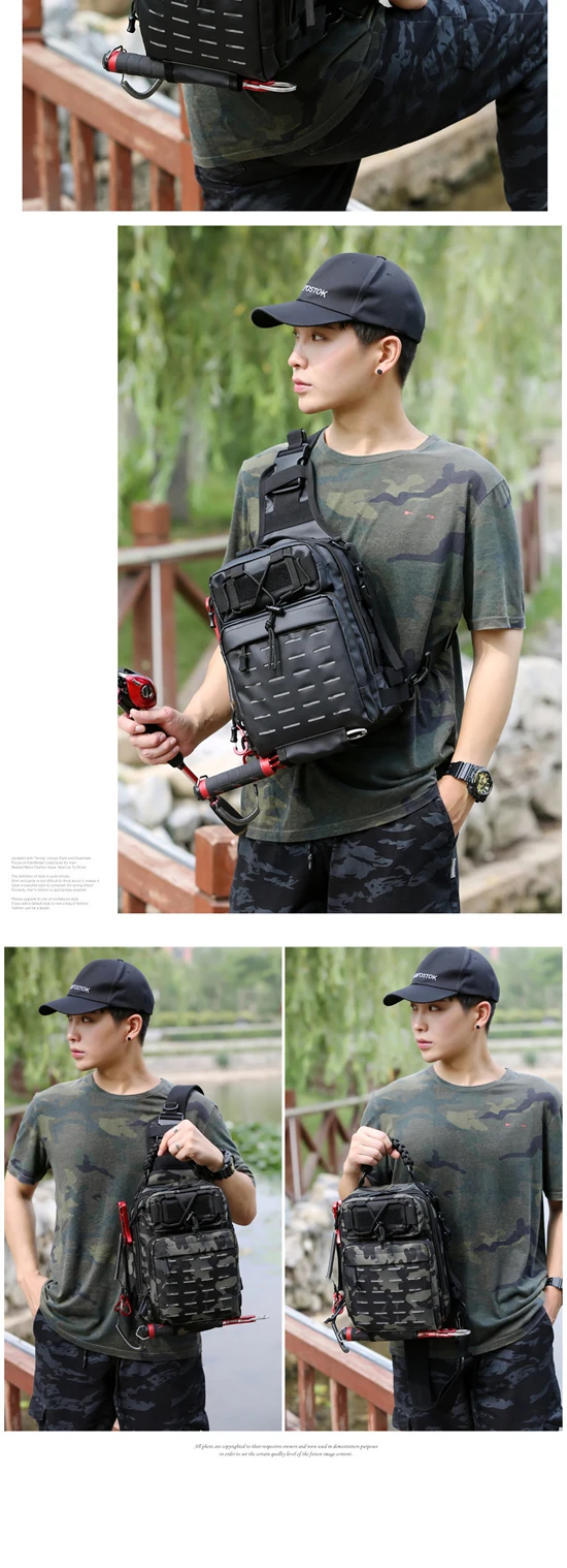 Multi-purpose Fishing Single Shoulder Bag model show