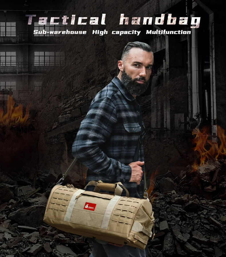 GERANNUR Hot Selling Tactical Shoulder Bag Training Sports Storage Bags Travel Outdoor Fitness Bag Duffel Bag
