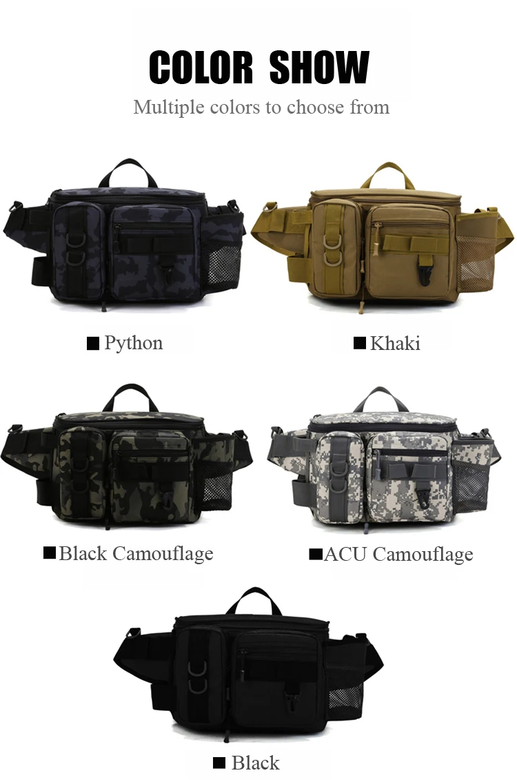 Outdoor Multifunctional Fishing Gear Fishing Lure Bag Tactical Sling Bag