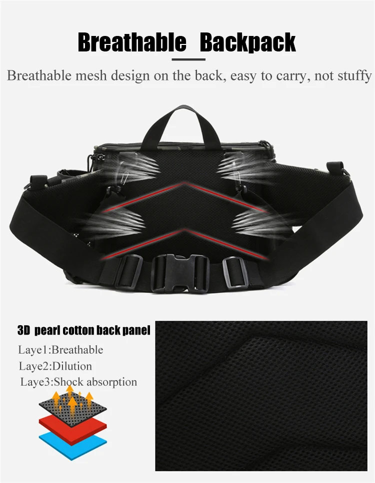 Outdoor Multifunctional Fishing Gear Fishing Lure Bag Tactical Sling Bag